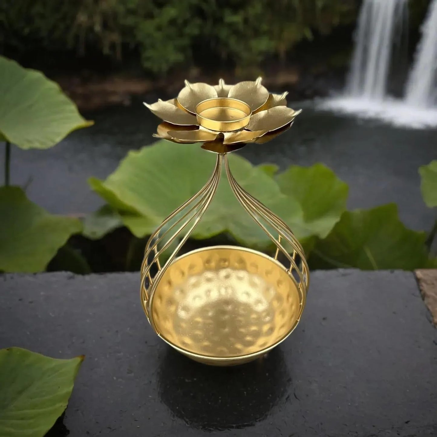 Elegant Metal Decorative Urli Bowl – Luxury Metal Urli for Floating Candles, Pooja Decoration, Festive Table Decor, Spiritual Home Accent & Diwali Decoration