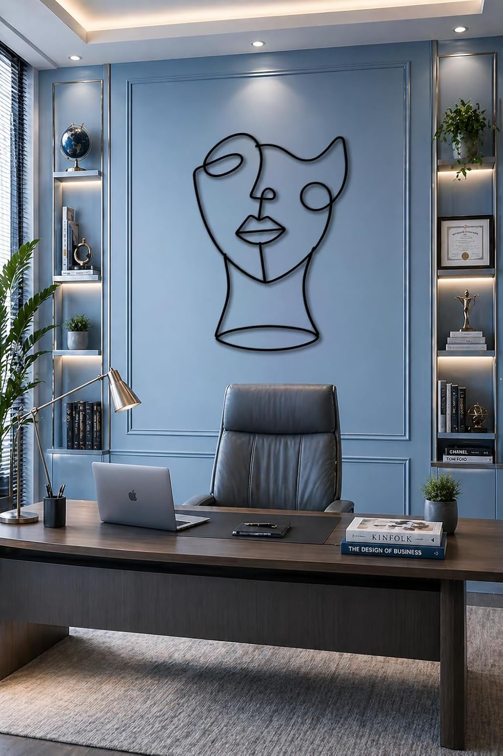 Modern Metal Face Wall Decor | Abstract Human Face Sculpture | Minimalist Wall Hanging Art for Living Room, Bedroom & Office
