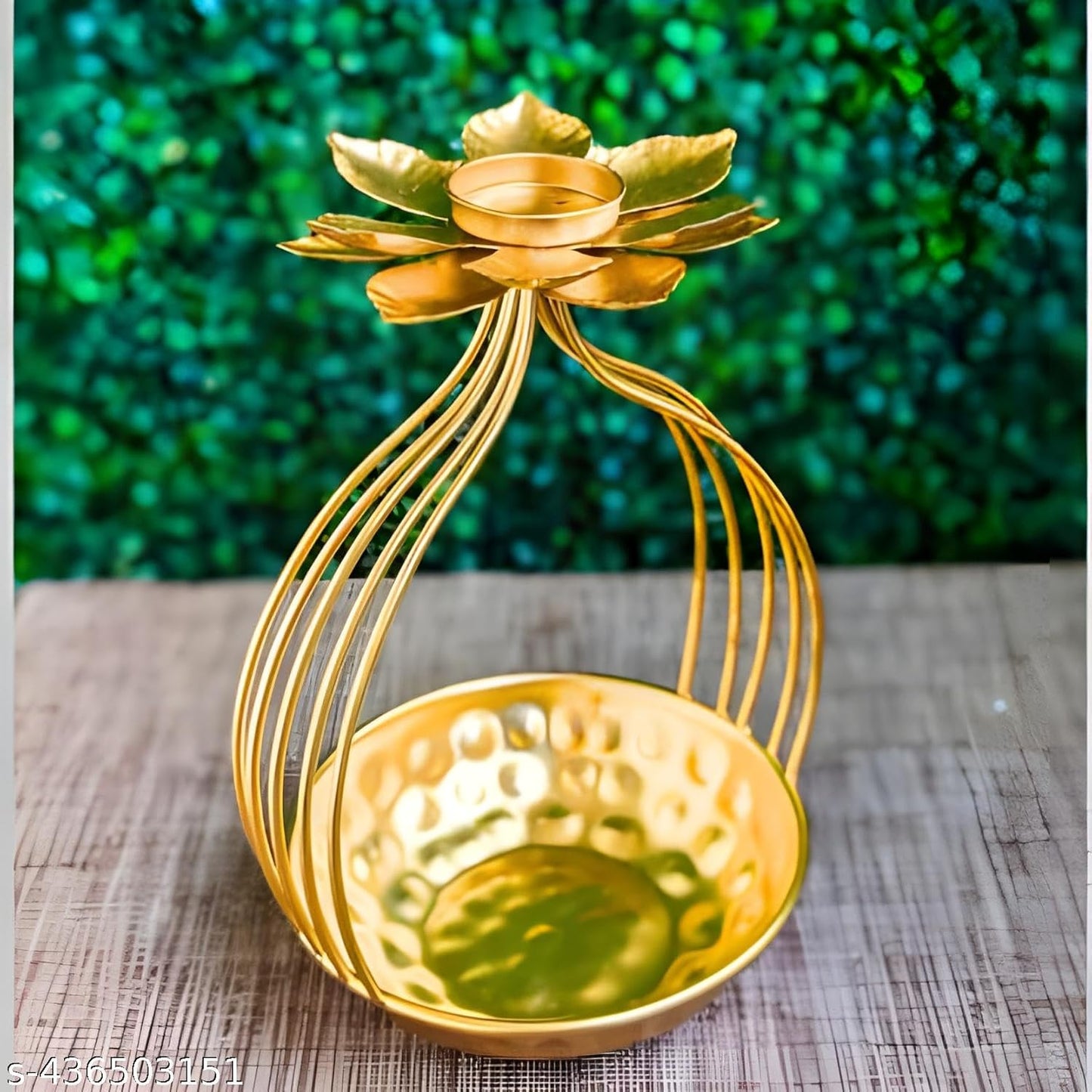 Elegant Metal Decorative Urli Bowl – Luxury Metal Urli for Floating Candles, Pooja Decoration, Festive Table Decor, Spiritual Home Accent & Diwali Decoration
