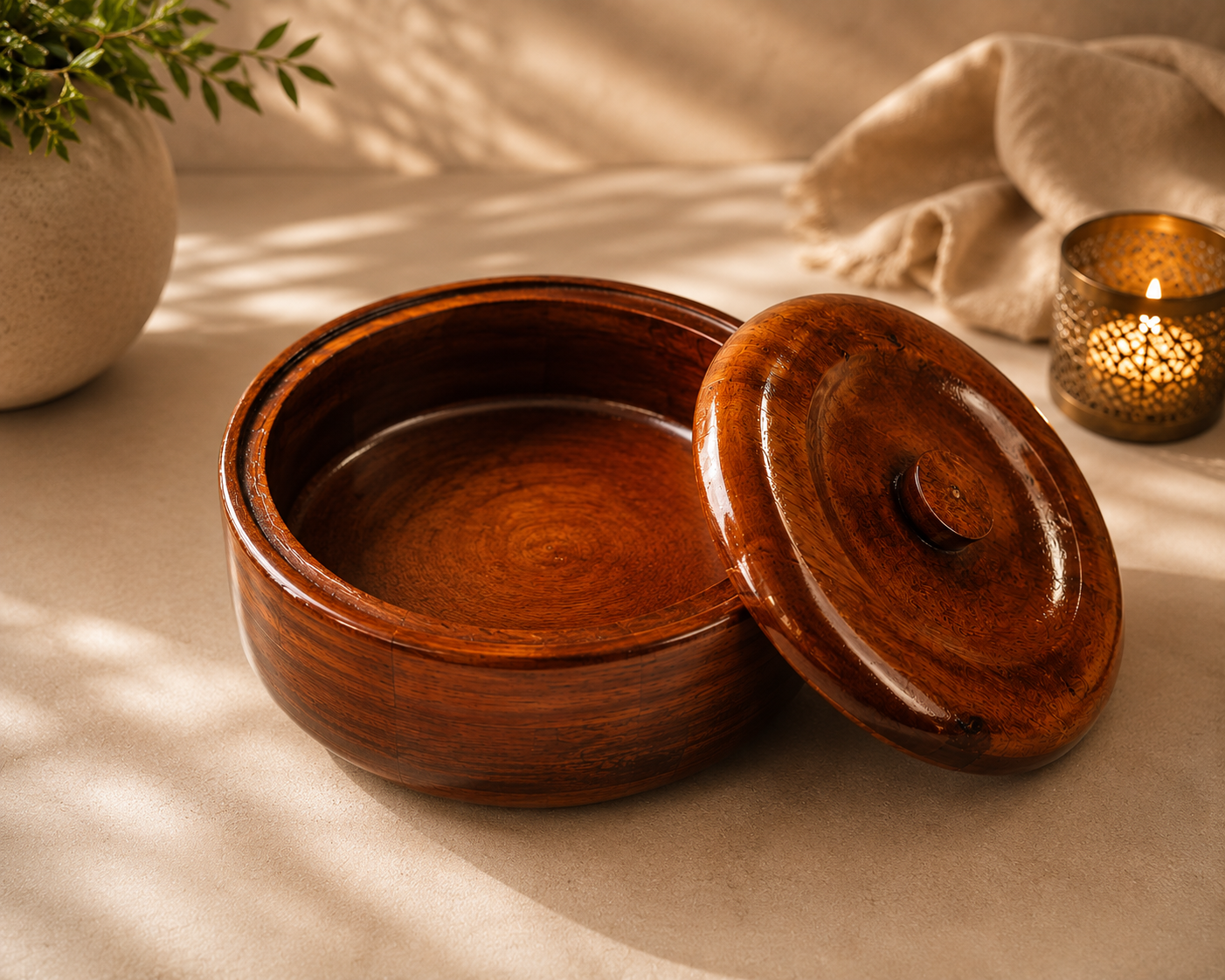 Premium Wooden Roti Box with Lid | Insulated Chapati Storage Box for Kitchen & Dining Table | Traditional Casserole for Roti, Paratha & Puri