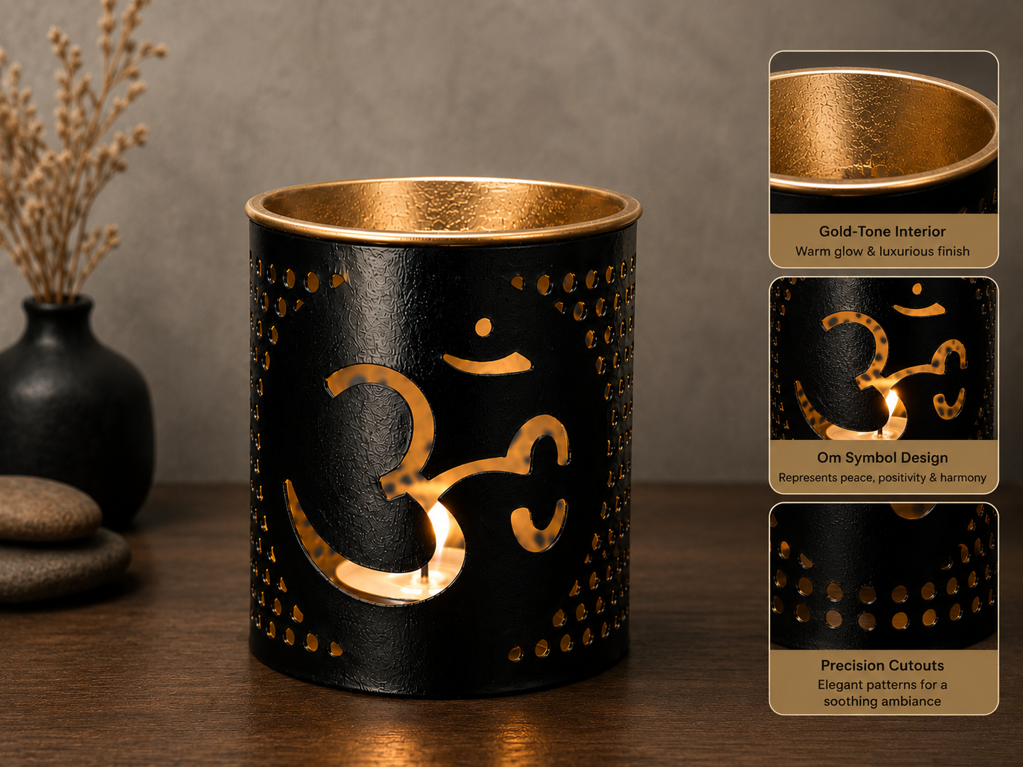 Om Oil Burner for Aromatherapy & Meditation