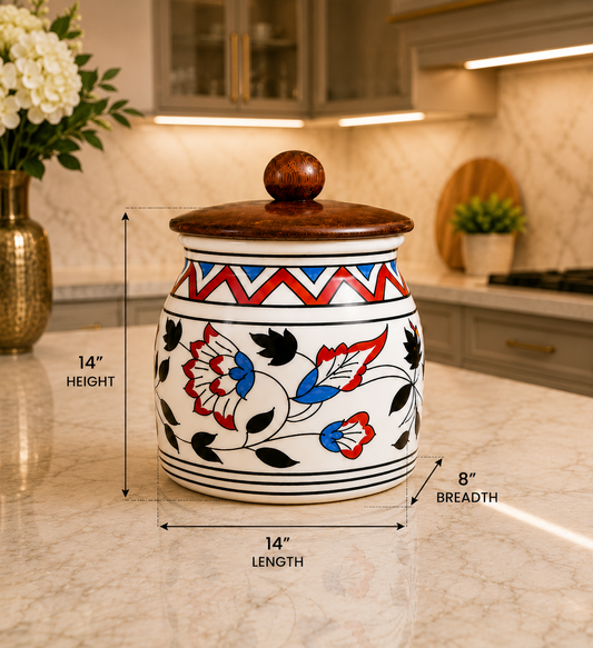 Printed Metal Pickle Container with Lid