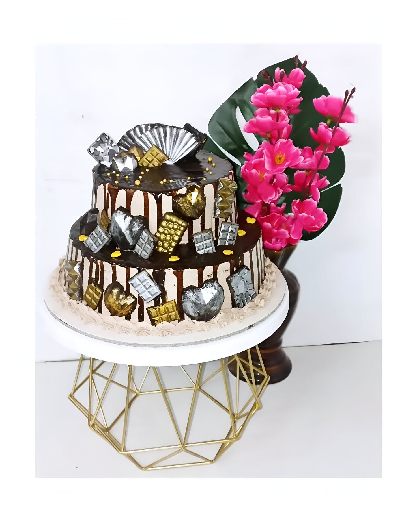 De Casa Decor New Metallic Cupcake Diamond Shape Stand